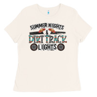Bone summer night & dirt track lights Ladies Tee - CowhideDigitalArt