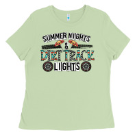 Matcha summer night & dirt track lights Ladies Tee - CowhideDigitalArt