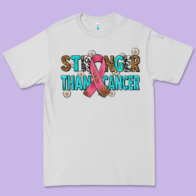Stronger Than Cancer With Cancer Ribbon Premium Tee Designed By Adodesignshop
