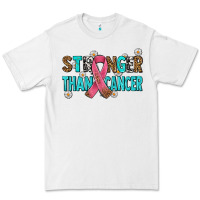White stronger than cancer with cancer ribbon Premium Tee - AdoDesignShop