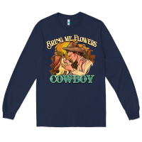 Navy bring me flowers cowboy Long Sleeve Tee - NancyCooperArtShop