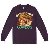 Plum bring me flowers cowboy Long Sleeve Tee - NancyCooperArtShop