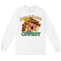 White bring me flowers cowboy Long Sleeve Tee - NancyCooperArtShop