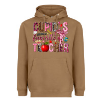 Toasted Coconut Cupid's Favorite Teacher Valentine's Day Heavyweight Hoodie - HowdyJamesFarm