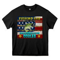 Black fishing dad like a regular but cooler Heavy Core Tee - HRA Design Shop