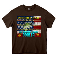 Chocolate Brown fishing dad like a regular but cooler Heavy Core Tee - HRA Design Shop