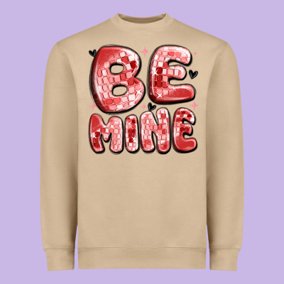Be Mine Heavyweight Sweatshirt Designed By Maliassmallbusiness