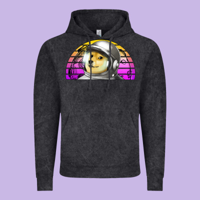 Dogecoin To The Mars Vintage Hoodie Designed By Jasminsmagicworld