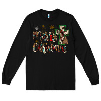 Black merry christmas Long Sleeve Tee - JahusDesignShop