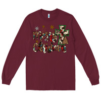 Burgundy merry christmas Long Sleeve Tee - JahusDesignShop