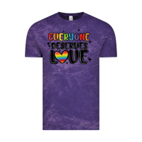 Cloud Purple everyone deserves love Vintage Tee - MaliasSmallBusiness
