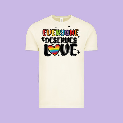 Everyone Deserves Love Vintage Tee Designed By Maliassmallbusiness