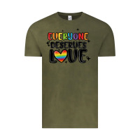 Vintage Olive everyone deserves love Vintage Tee - MaliasSmallBusiness