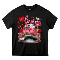 Black valentine's day truck love bird letter Heavy Core Tee - FaDigitalArtStudio