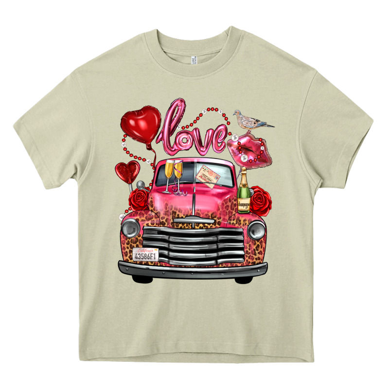Valentine's Day Truck Love Bird Letter Heavy Core Tee by FaDigitalArtStudio | Teevron