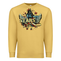 Antique Gold Oh my stars America wings 4th of july Premium Sweatshirt - HowdyJamesFarm