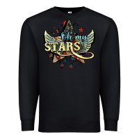 Black Oh my stars America wings 4th of july Premium Sweatshirt - HowdyJamesFarm