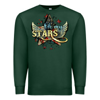 Sports Green Oh my stars America wings 4th of july Premium Sweatshirt - HowdyJamesFarm