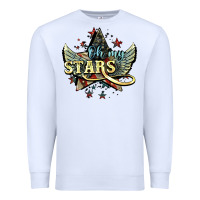 White Oh my stars America wings 4th of july Premium Sweatshirt - HowdyJamesFarm