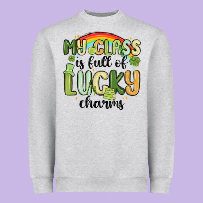 My Class Is Full Of Lucky Charms Heavyweight Sweatshirt Designed By Maliassmallbusiness