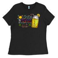 Black sunshine & sweet tea Ladies Tee - CowhideDigitalArt