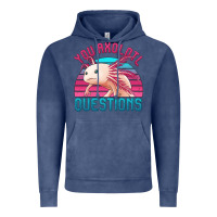Vintage Denim you axolotl questions 80's retro sunset Vintage Hoodie - Jasminsmagicworld