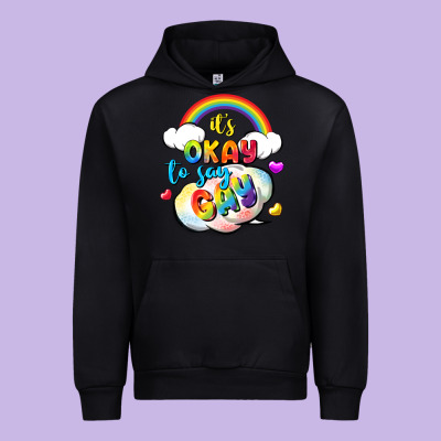 Its Okay To Say Gay Pride Urban Hoodie Designed By Fadigitalartstudio