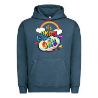 Pigment Midnight Navy its okay to say gay pride Urban Hoodie - FaDigitalArtStudio
