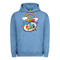 Pigment Pebble Blue its okay to say gay pride Urban Hoodie - FaDigitalArtStudio