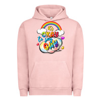 Pigment Salmon its okay to say gay pride Urban Hoodie - FaDigitalArtStudio