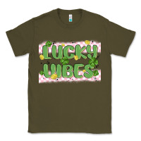 Army Green lucky vibes Classic Tee - MaliasSmallBusiness