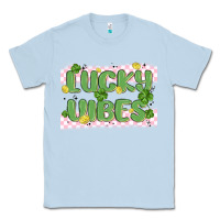 Dusty Blue lucky vibes Classic Tee - MaliasSmallBusiness
