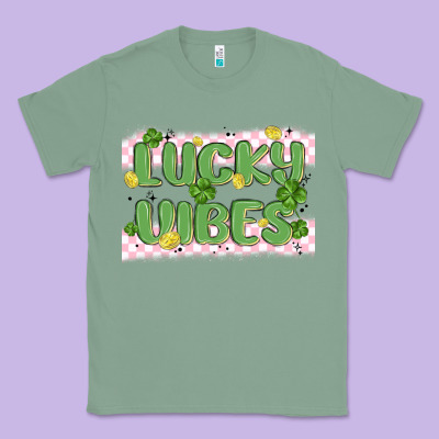Lucky Vibes Classic Tee Designed By Maliassmallbusiness