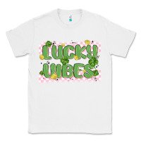 White lucky vibes Classic Tee - MaliasSmallBusiness