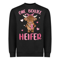Black one boujee heifer Heavyweight Sweatshirt - MaliasSmallBusiness