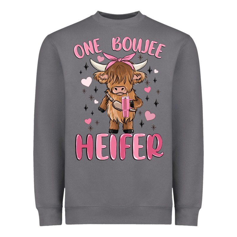 One Boujee Heifer Heavyweight Sweatshirt by MaliasSmallBusiness | Teevron