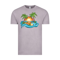 Vintage Zinc sunset beach scene Vintage Tee - MaliasSmallBusiness