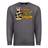 Charcoal Heather The hunt is on Easter Day Premium Sweatshirt - HowdyJamesFarm