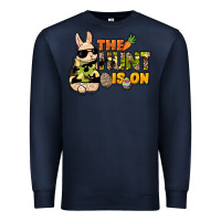 Navy The hunt is on Easter Day Premium Sweatshirt - HowdyJamesFarm