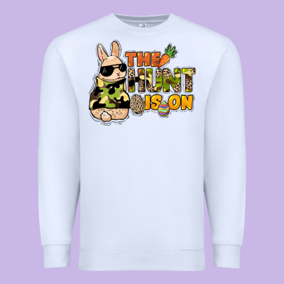 The Hunt Is On Easter Day Premium Sweatshirt Designed By Howdyjamesfarm