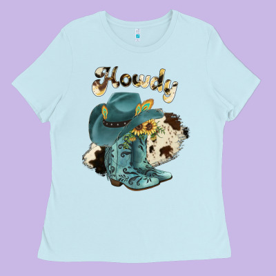 Howdy Ladies Tee Designed By Jahusdesignshop