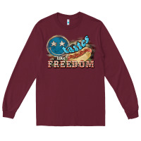 Burgundy tastes like freedom Long Sleeve Tee - NancyCooperArtShop