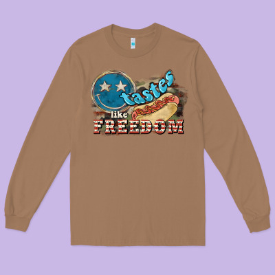 Tastes Like Freedom Long Sleeve Tee Designed By Nancycooperartshop
