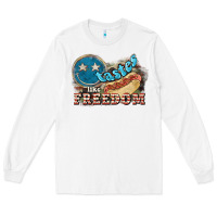 White tastes like freedom Long Sleeve Tee - NancyCooperArtShop