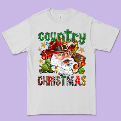Country Christmas Premium Tee Designed By Bundleandbundleshop