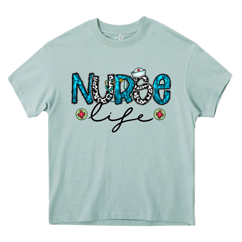 Nurse Life Heavy Core Tee by CowhideDigitalArt | Teevron