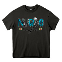 Asphalt Nurse life Heavy Core Tee - CowhideDigitalArt