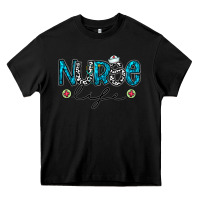Black Nurse life Heavy Core Tee - CowhideDigitalArt