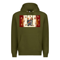 Army Green cartoon wizards Premium Hoodie - TumblerDesignByShophia