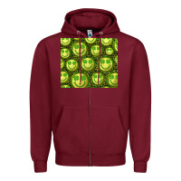 Burgundy st. patrick's day lucky face Zipper Hoodie - RanaPortraitStore